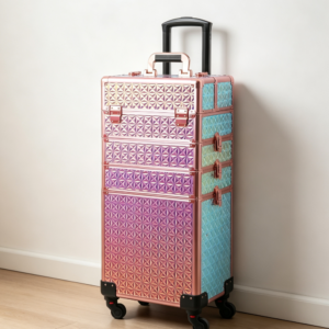 Golden Diamond 4-in-1 Portable Aluminum Makeup Trolley Cart