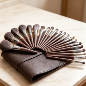 Natural Goat Hair Brush Set with Luxury Case