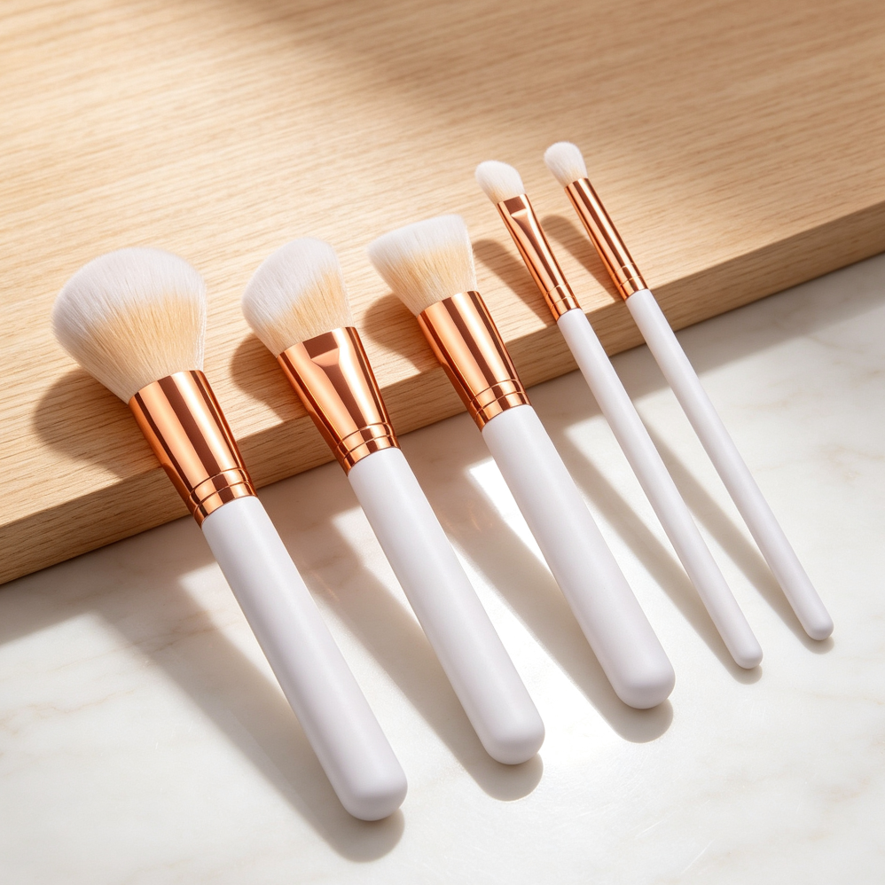 5-Piece Mini Brush Set for Eyes and Lips - Image 2