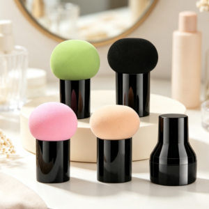 Mushroom Makeup Sponge with Handle & Stand
