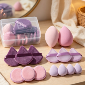 Triangle Puff & Sponge Set with Travel Case