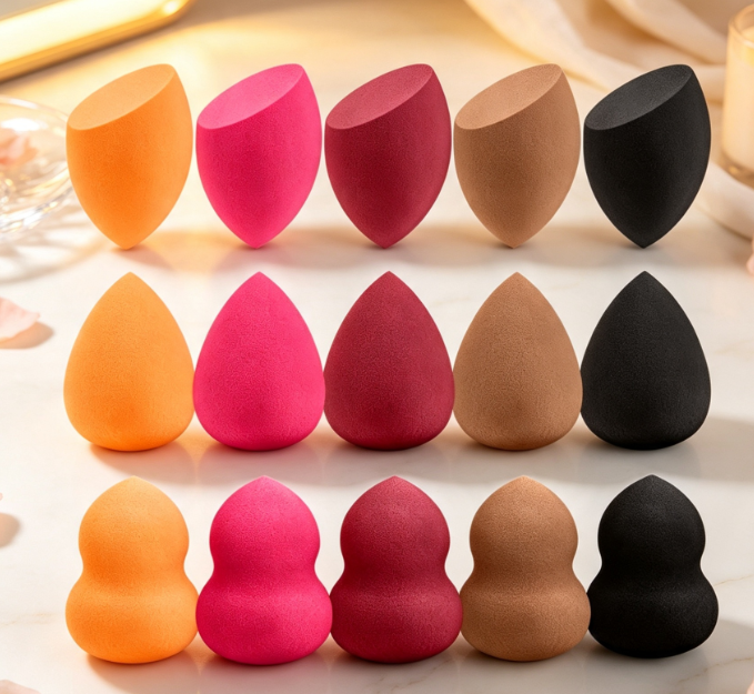 Soft Multi-Color Wet/Dry Makeup Sponge Set - Image 2