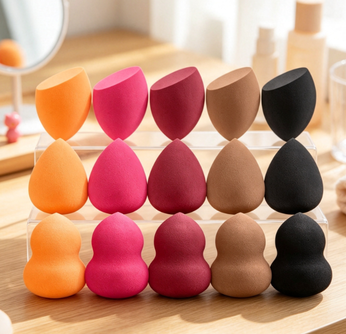 Soft Multi-Color Wet/Dry Makeup Sponge Set