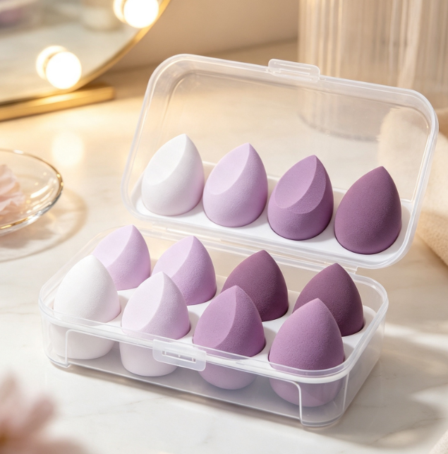 Multi-Color Ultra-Soft Sponge Set with Case - Image 2